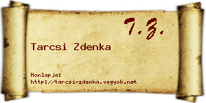 Tarcsi Zdenka névjegykártya